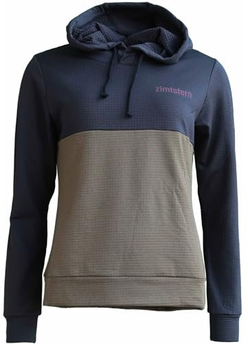 Zimtstern Damen Tech Hoodz Hoodie, Pirate black-military Olive, L