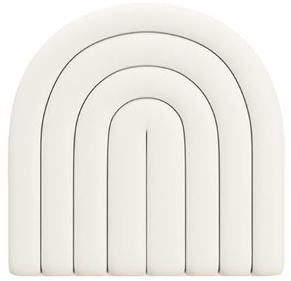 YSZBD Wandpaneele Polster Selbstklebend Polster Kopfteil Polsterpaneel Wand Wandpaneele Bett Gepolstert Wohnzimmer Bett Lendekissen Wandpolsterung(#White)