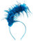 Bunt Feder Stirnband Fascinator Stirnbänder Cosplay Feder Haarband Karneval Party Kopfschmuck Regenbogen Feder Haarreif Kostüm für Ostertag Hochzeit Halloween Party (See Blaue)