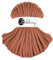 Flechtkordel Jumbo - 9mm - Baumwollkordel Baumwollgarn Garn Kordel Makramee Schnur Kordelband Natur Baumwolle DIY-Basteln 30m - Terracotta