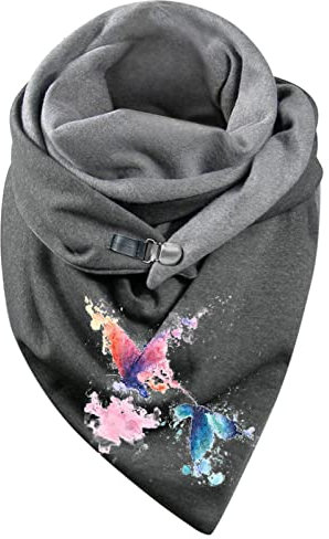 Dünner Schal Damen Herren Herren Winter, Winter, Turban, Wickelschal, Tücher Handdesinfektion Tücher Unterwegs Tücher Kinder Verkleiden Tücher Kinder Einfarbig Schal Herren Vorhang (Grey, One Size)