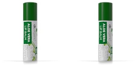Dr Organic Aloe Vera Lip Balm, Moisturising, SPF 15, Mens, Womens, Natural, Vegetarian, Cruelty-Free, Paraben & SLS-Free, Recycled & Recyclable, Organic, 5.7ml, Packaging May Vary (Pack of 2)