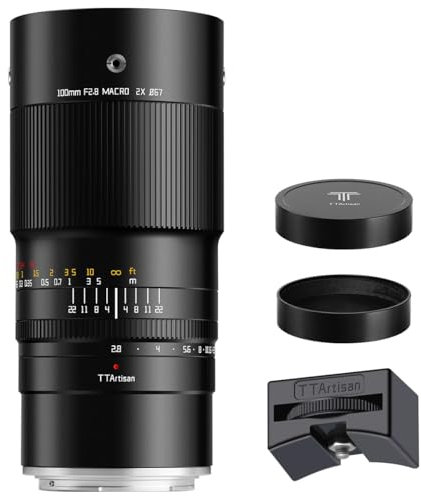 TTARTISAN Lente ultra macro de 100 mm F2.8 2X, lente de marco completo para cámaras Canon RF-Mount EOS-R, RP, R5, R5C, R6, R6II, R3, R7, R10