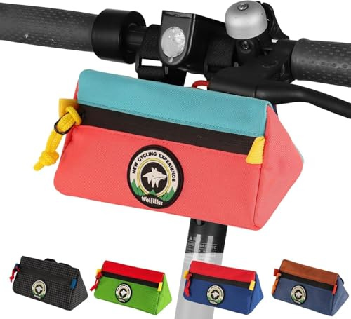 HTU Bike Handlebar Bag Kids Bicycle Front Basket Pack Waterproof Bikes Bag Mountain Bike Small Bicycle Handle Bar Bag for Boys Girls Men Women