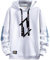 KENAIJING Felpa Uomo con Cappuccio, Maniche Lunghe Sweatshirt e Tasche Pullover Stampa Hoodie Autunno Inverno (Bianco, M)