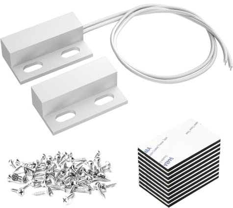 SCOOYUCK 5 Sätze NC Magnetschalter Magnetischer Türsensor Normalerweise Geschlossen Magnetischer Reedschalter （Weiß）