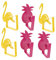 OKUMEYR 12st Flamingo-tischdeckenhalter Schweres Tischdeckengewicht Praktische Tischdeckenklammern Tischdeckengewichte Esstisch Klemme Ananas-tischdeckenbeschwerer Eisen Yellow