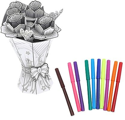 QUMIIRITY 1 Satz 3D Graffiti Dreidimensionales D Puzzle 3D Puzzles Für Kinder Basteln Malen Puzzle Kit DIY Malen Puzzle Spielzeug Bildung Spielzeug DIY Spielzeug Lernspielzeug Papier