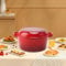 Enameled Cast Iron Casserole Dish With Skillet Lid,2 In 1 Dutch Oven Nonstick Dutch Oven Pot,Sturdy Dutch Oven Cookware,Oven Safe Up To 500° F 32cm Cookbook For Braising Stewing Frying Simmering