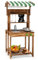 COSTWAY Matschküche Kinder Outdoor, Doppelseitige Kinderküche mit Dach, Schultafel, Spüle & Wasserhahn, Outdoorküche Spielküche Holz für Jungen & Mädchen ab 3 Jahren