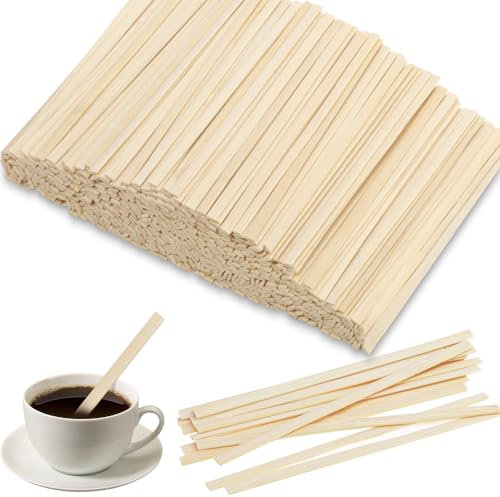 1000 unidades de varillas mezcladoras de café, 11 cm de madera, palillos de café, para mezclar café, té, bebidas