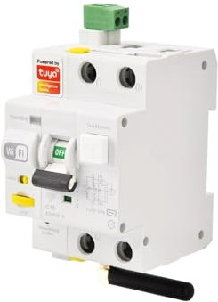 gloca Differenziale Magnetotermico Wi-Fi Smart Con App Tuya Smart RCBO Riarmo Automatico 3M 1PN 16A 6KA 30mA 220V