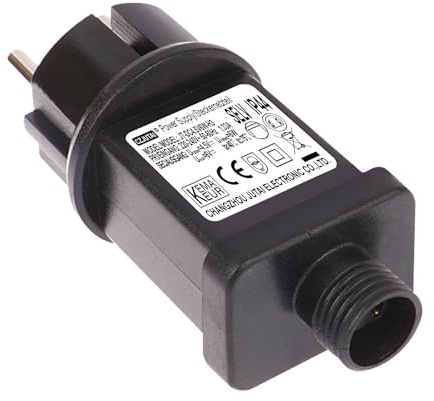 Transformateur LED CZJUTAI IP44 Alimentation pour éclairage de Noël – Prise européenne, Socle à vis, DC4.5V 6W [E260]