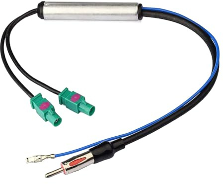 FM Cable Fakra-Din Aerial Adapter For Car Accessories Vehicle Radio Stereo With Amplifier Cable