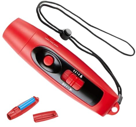 Jubilofex Sifflet – Gadget portable réglable, 3 tons forts | Outil de sifflement de sécurité rechargeable par USB avec cordon lumineux LED pour enseignants, arbitres, entraîneurs, randonneurs