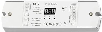 Controller for luci scale con sensore di movimento con dimmer push-pull SPI, pilota 28 strisce LED RGB bianche digitali IC, DC 5-24 V