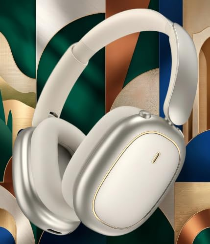 Next Destination ND905-ANC Kabellose Bluetooth 5.4 Over-Ear Kopfhörer mit aktiver Geräuschunterdrückung 40H Akkulaufzeit Leistungsstarke Kopfhörer mit Mikrofon für Anrufe Magnetische Ohrpolster
