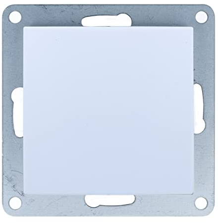 LINA Lichtschalter Schuko Steckdosen Wechselschalter Dimmer Jalousienschalter Glasrahmen Kunststoffrahmen uvm VDE WEISS VON LUXUS-TIME (1Fach Wechselschalter HOOS H1-C120M)