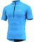 FDX Men’s Cycling Jersey - Half Zipped, Half Sleeves, Summer Cycle Breathable Tops with 4 Pockets - Bicycle Riding Shirt, MTB Racing, Mountain Bike, Running, Outdoor Sports Clothes (Blue, Medium)