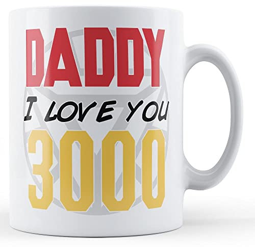 Finger prints - Daddy I Love You 3000 - Quote Gift Mug, Ceramic, 11fl.oz.