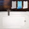 Alfombra de baño de BEARTOP | 40 x 100cm | Aprox. 200 ventosas | sin BPA | Antideslizante | Lavable a máquina | Resistente al Moho | Blanco, bañera Bebe con Patas
