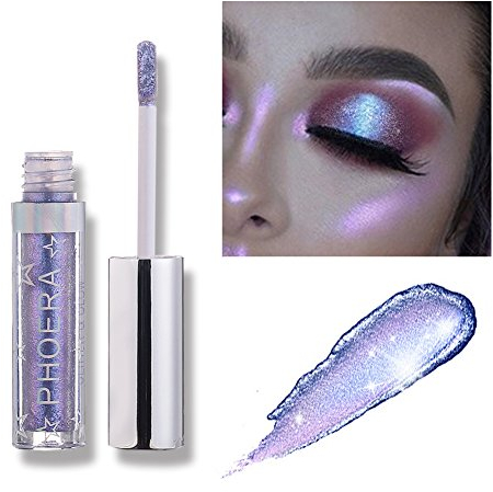 Lidschatten Glitzer,Monochromer Lidschatten Flüssiger Shiny Diamond Metallic Pigmente Wasserdicht, Lidschatten Augen Make-up
