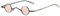 SOIMISS Kleine runde Sonnenbrille Kreative Brille Dekorative Partybrille Strandbrille für Männer Frauen (Pink)