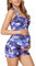 EastElegant Maillot de Bain Une pièce rétro Halter avec Boyleg Grossesse(Violet, XX-Large)