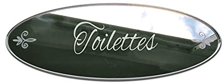 Plaque Toilettes Adhésive. Plaque de Porte WC. Plaque Miroir à Coller. Plaques Adhésives Murales. Plaque Plexi Miroir. Plaque de Porte Maison Style Shabby