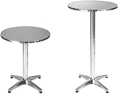 OHMG stehtisch, bistrotisch, gartentisch rund, höhenverstellbar (70-110cm), Ø60cm, klappbar (1)