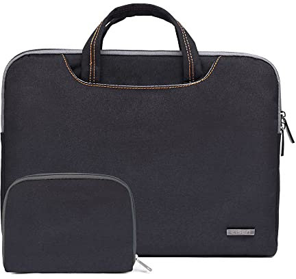 fdsmall 11.6 Inch Laptop Case, Canvas Computer Bag Case, Protective Notebook Case, Briefcase Cover, Carrying Case, Compatible with MacBook Air, MacBook Pro, Tablet PC, Ultrabook, Netbook (Black)