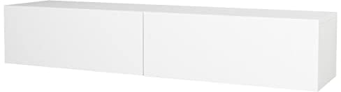 moebel17 8461 Aristo TV Lowboard Hängeboard Sideboard Board hängend oder stehend, Beige Braun, Holz, mit Türen viel Stauraum, für Wohnzimmer, Designerstück,135 x 25 x 31,6 cm