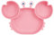 Vicloon Assiette Ventouse Pour Bébé, Assiette Bebe Silicone Avec 3 Compartiments, Passe Au Lave-vaisselle Et Au Micro-ondes, S'adapte à La Plupart Des Plateaux de Chaise Haute (Rose)