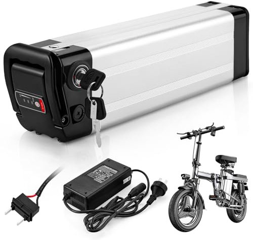 X-go 36V 15AH 2Pin per 50W-750W, Batteria per Bici Elettrica con Blocco di Sicurezza BMS 25A, Batterie per Bici Elettrica per 750W 500W 250W 200W