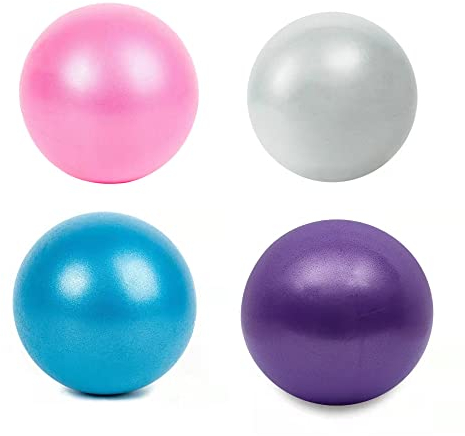 Naisfei Gymnastikball Kleiner Pilates-Ball 25cm Yoga Ball Baby Soft Rutschfester Gymnastikball mit Pumpe für Yoga, Pilates, Stretching und Core-Fitness