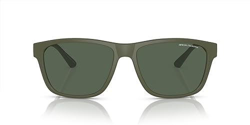Armani Exchange Herren Ax4135s Sonnenbrille, Mattgrün/Dunkelgrün