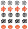 Spldsun 20 Pièces Dessous Verre Halloween, sous Verre Feutre, Absorber l'eau, Décorations Table pour Halloween (5 Modèles)