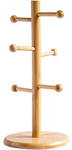 Soporte de joyería creativo con 6 ganchos, soporte de exhibición multiusos para taza/llave/vasos/reloj, estante de joyería con base redonda estable