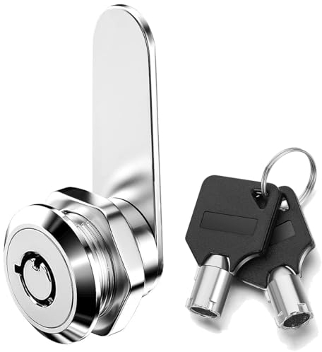 ZiYuya Serrure à came tubulaire filetée de 16 mm avec clé différente, serrures de rangement pour camping-car, serrure de boîte aux lettres, serrure de placard, serrure d'armoire, serrure de boîte aux