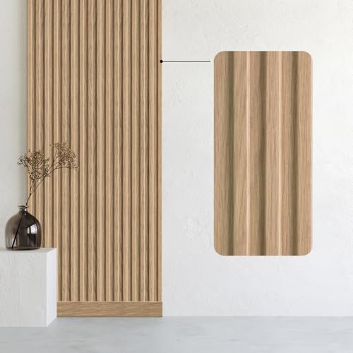 Bildershop-24 14er Set Wandpaneele & Deckenpaneele Dekowa in Eiche Natur 125 x 10,7 x 1,5 cm Holzfarben Holzoptik