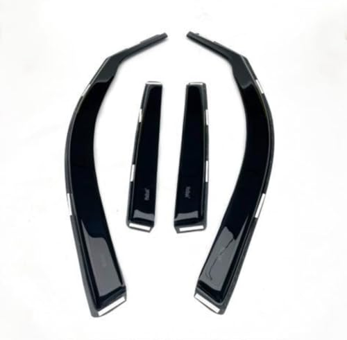 Haibak Windabweiser-Set, kompatibel mit Skoda Fabia MK2 2007–2014, 5-Türer, Schrägheck, 4-teilig, getönt in Kanalausführung