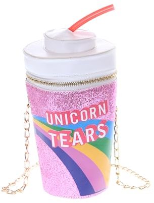Kawaii-Story LB-6111 Gobelet en forme de licorne pailletée rose pour femme 18 x 12 x 8 cm, multicolore