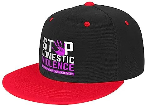 Stop Domestic Violence Flat Brim Cap Unisex Flat Bill Baseball Cap Hip-Hop-Mütze