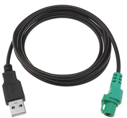 Create idea Connecteur USB vers 4 broches femelle - Faisceau de câbles jack 3,5 mm - Adaptateur de câble rond compatible avec Volkswagen Bora - 1,5 m