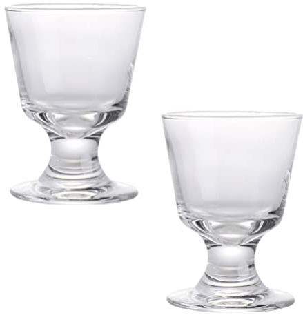 ASDMINWIOC 2 Tazas de Postre de Vidrio para Helado y nueces, Mini Tazas de Postre con Patas, Tazas de Postre de Frutas de Vidrio Transparente, catadores de Vidrio sin Plomo