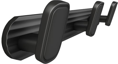 Porte-manteau mural noir, 3 crochets en métal pour accrocher chapeau, sac à main et peignoirs, crochet de serviette pour salle de bain et entrée (lot de 1)