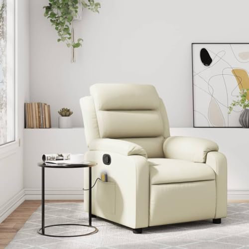 Hommdiy Massagesessel Creme Indoor KunstlederMassagesessel Schlafzimmer