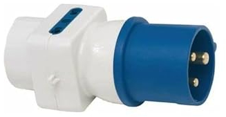 Adattatore Spina Industriale CEE 16A,1 Presa Schuko + 2 Prese Bipasso Italiana 10/16A 250V, Ideale per Camper, Campeggio, Caravan, Barca e Cantieri