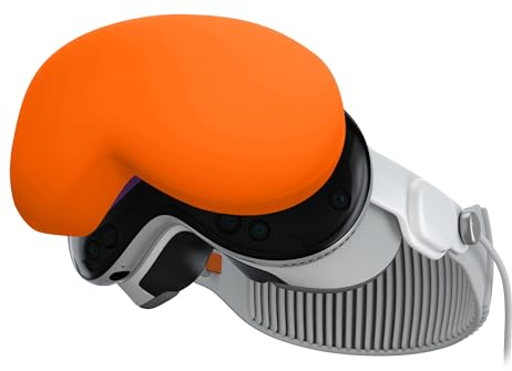 kwmobile VR Headset Cover Compatible with Apple Vision Pro Case - Lightweight VR Lens Protector - Orange