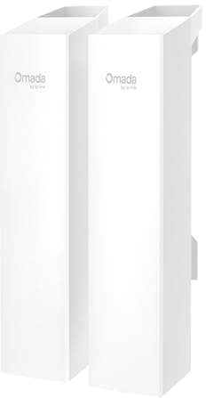 TP-Link Omada Point to Point Wireless Bridge Outdoor - 5 GHz, 300 Mbps, PtP e PtMP, portata 5 km, 3 porte 10/100 M, alimentazione PoE o CC, IP65 resistente alle intemperie, preconfigurato, Plug & Play